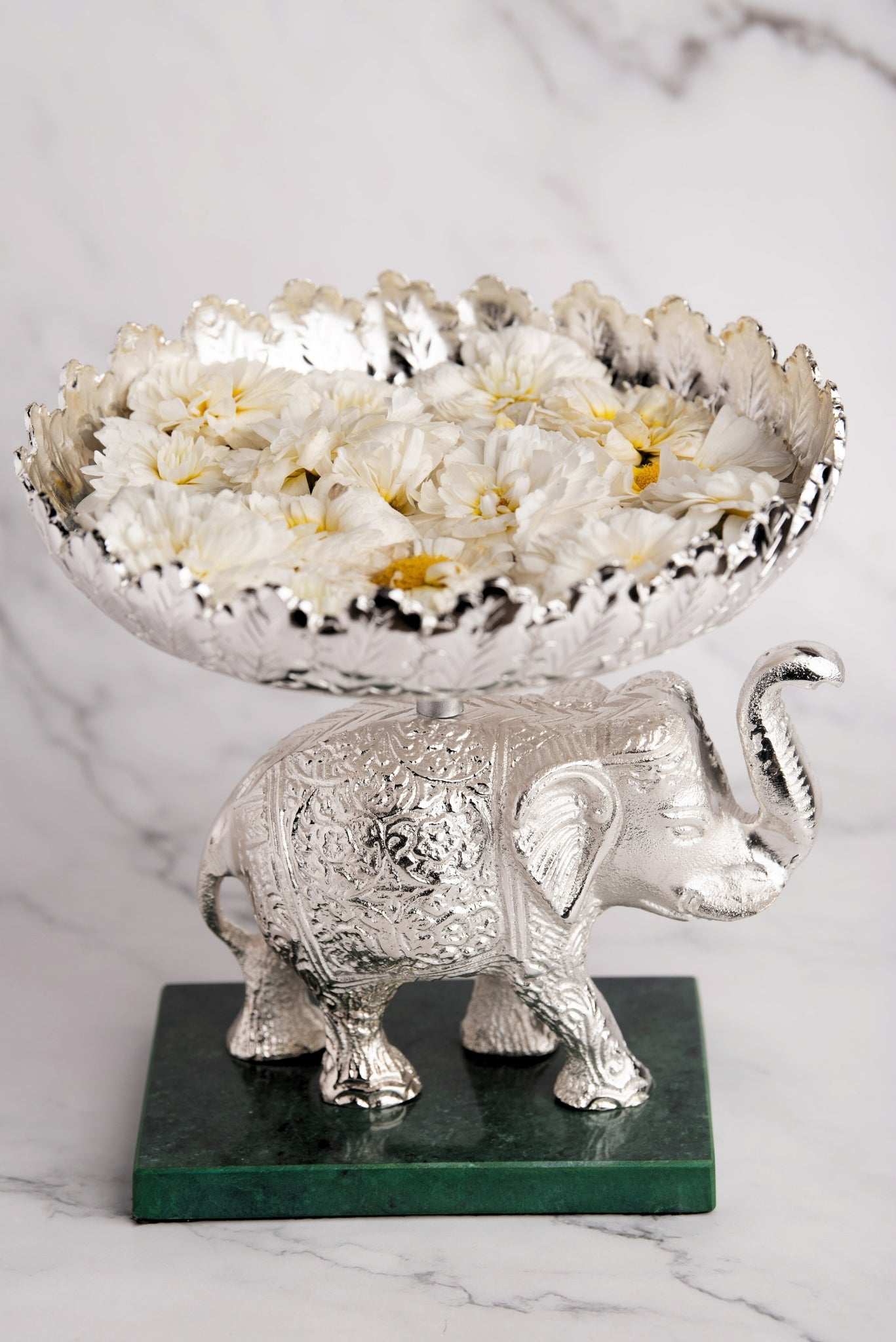 Royal Elephant German Silver Platter Stand
