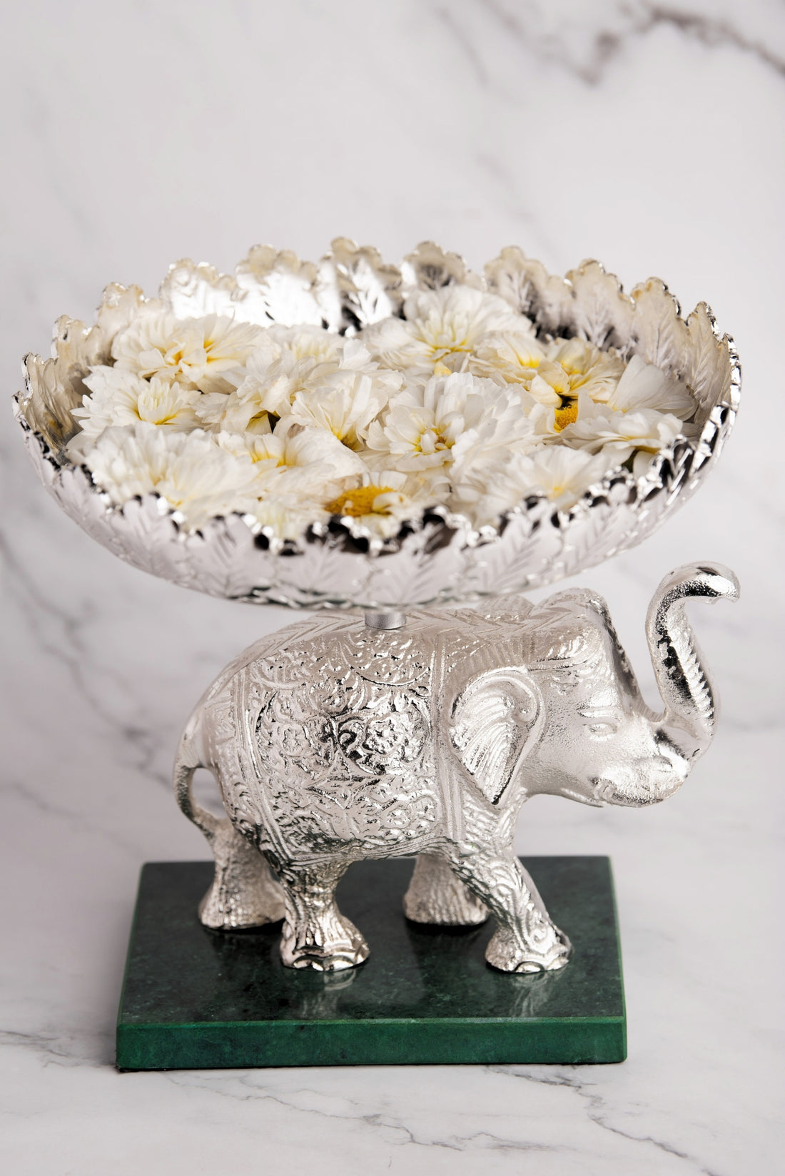 Royal Elephant German Silver Platter Stand