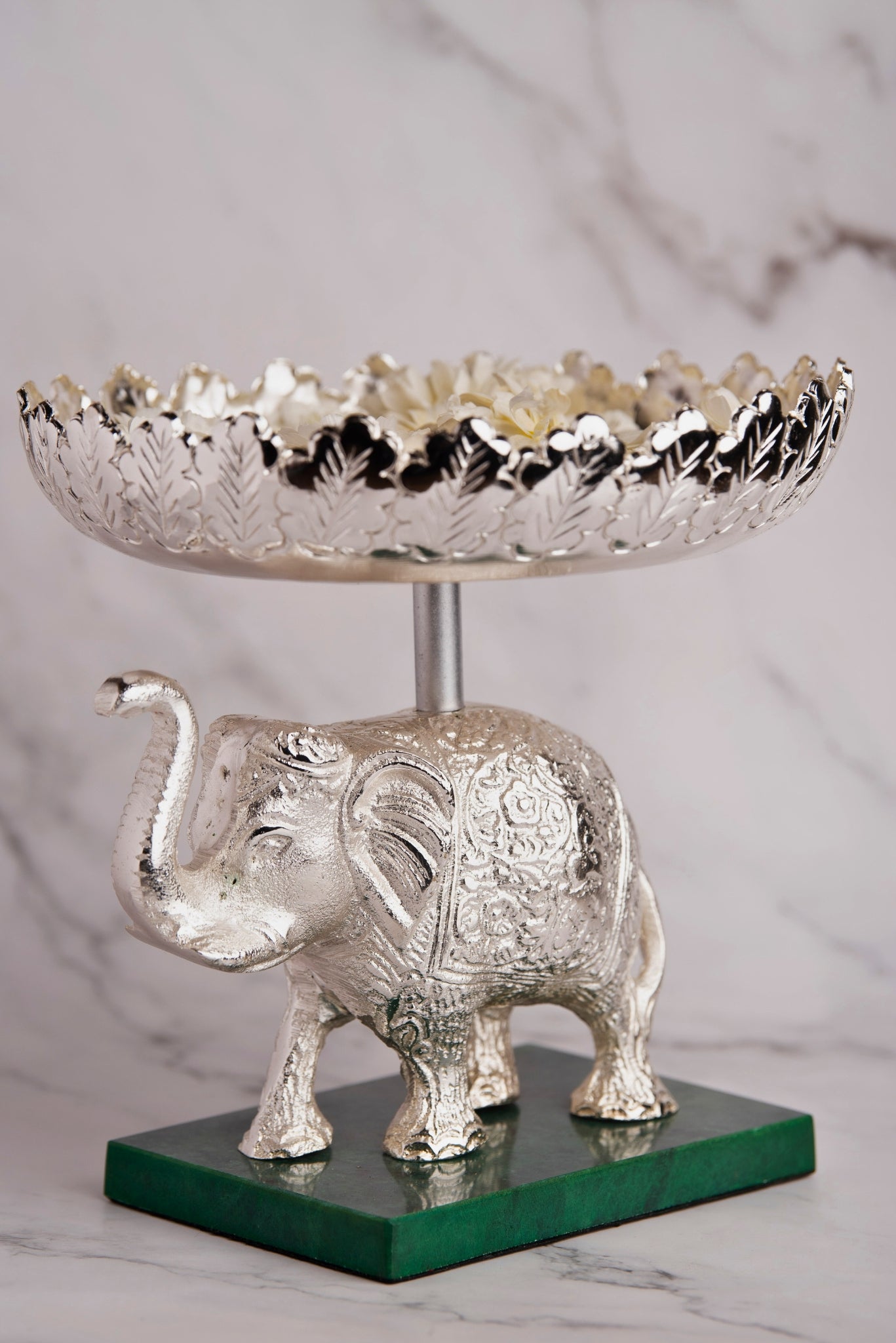 Royal Elephant German Silver Platter Stand