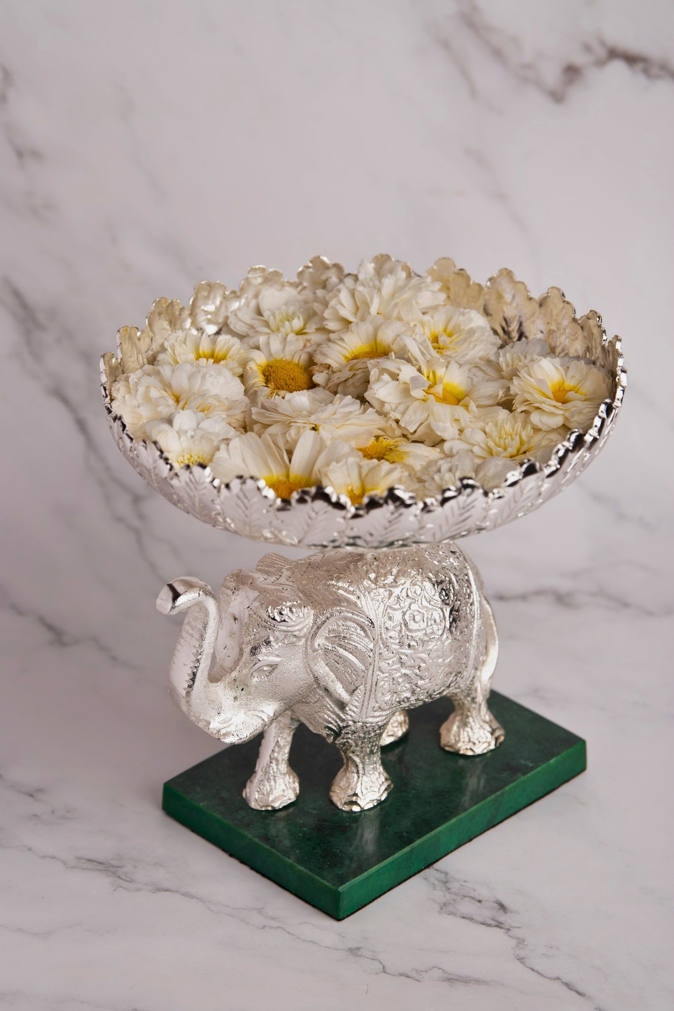 Royal Elephant German Silver Platter Stand