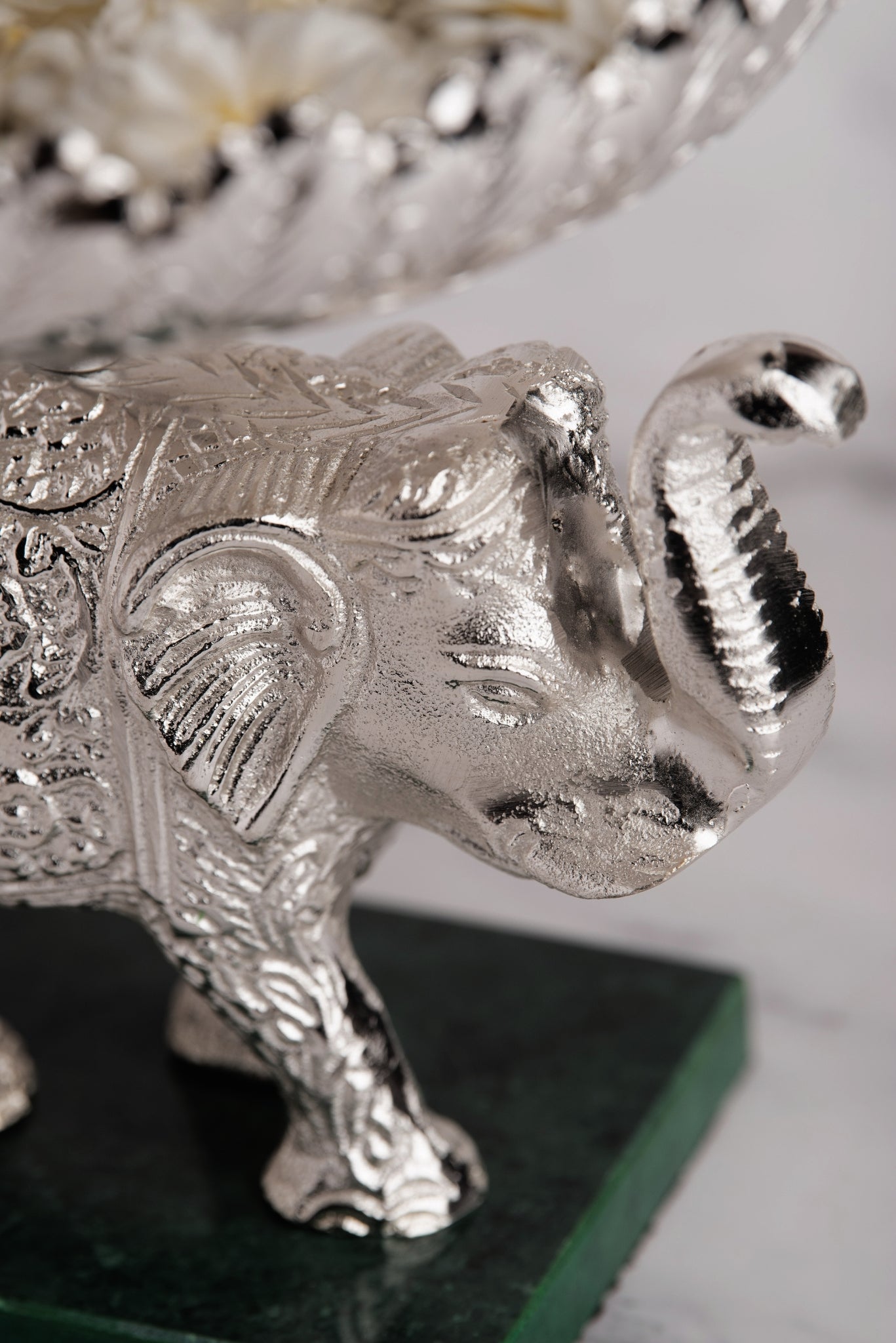 Royal Elephant German Silver Platter Stand