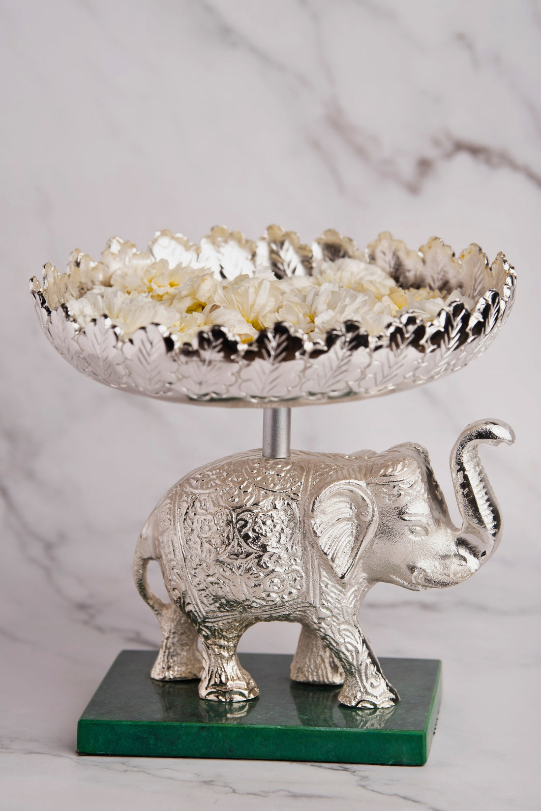 Royal Elephant German Silver Platter Stand